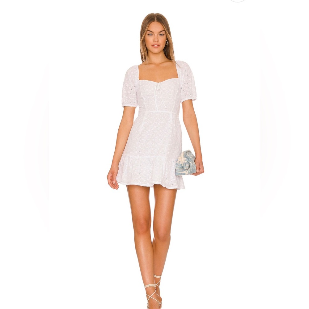 1.State Eyelet white dress.